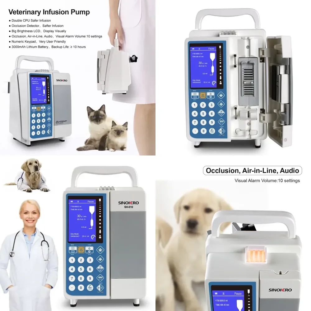 Hot Sale Portable Cheap Price Medical Vet Apparatus Equipment Compact Veterinary Pump With Fluid Warmer