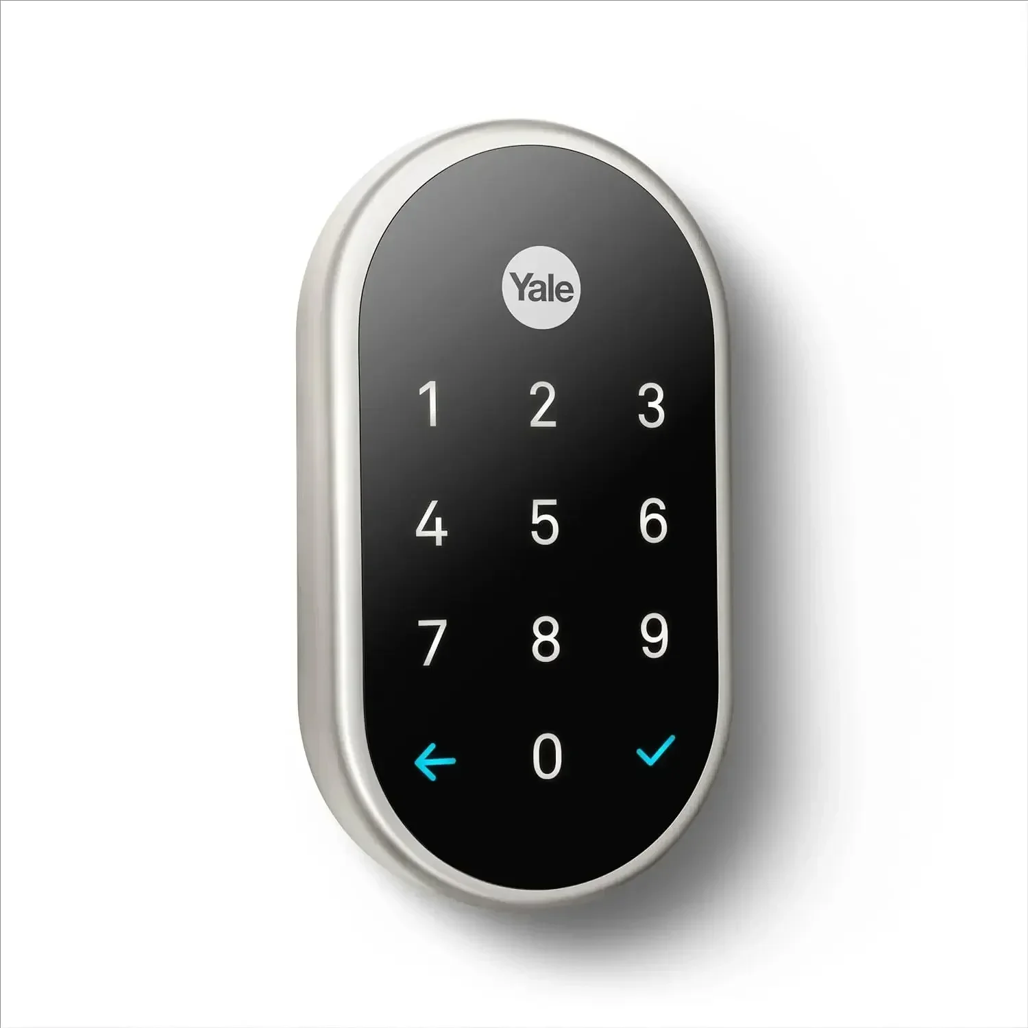 Google Nest x Yale Lock - Tamper-Proof Smart Lock for Keyless Entry - Keypad Deadbolt Lock for Front Door - Satin Nickel