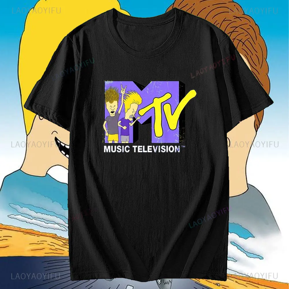 Beavis Butthead Vintage Tshirt Funny Cool High Quality Cotton Men Shirt New Tee Tee Womens Tops Short-sleeved Fashion for Summer