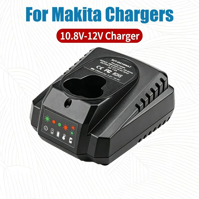 

Lithium Battery Fast Charger Portable Battery Charger Compatible with For Makita 10.8-12V Lithium Batteries with Indicator Light