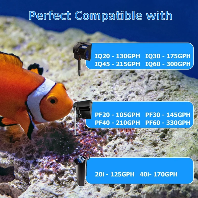 خرطوشة فلتر كبيرة بديلة لمرشحات Tetra Whisper Bio-Bag Cartridges لـ Tetra Reptofilter سهلة التركيب 6 عبوات