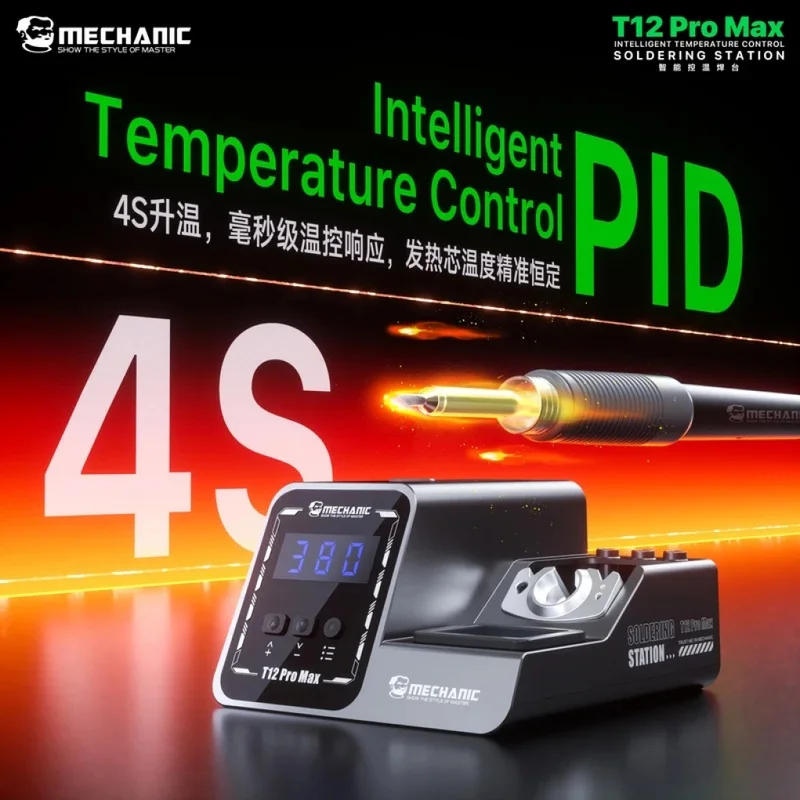 MECHANIC T12 Pro Max 120W Digital Soldering Station PID Temp Control 4S Fast Heating T12 Handle for Mobile Phone PCB IC Repair