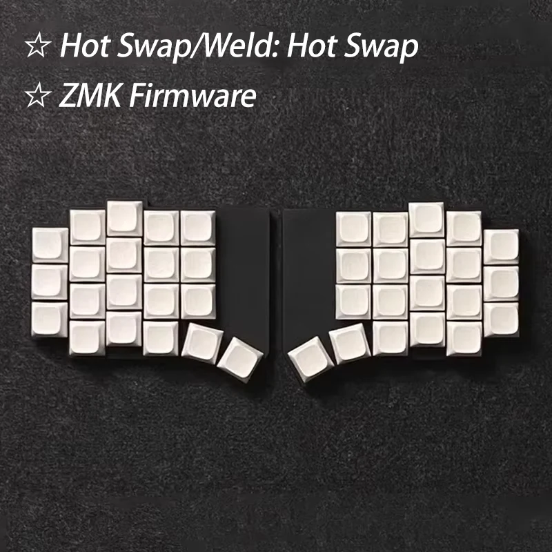 Flake Split Keyboard Kit Two Mode Wired Bluetooth 40/46/58 Keys Mx/ChocV1&V2 200mAh Battery Life Hotswap Support ZMK Custom Gift