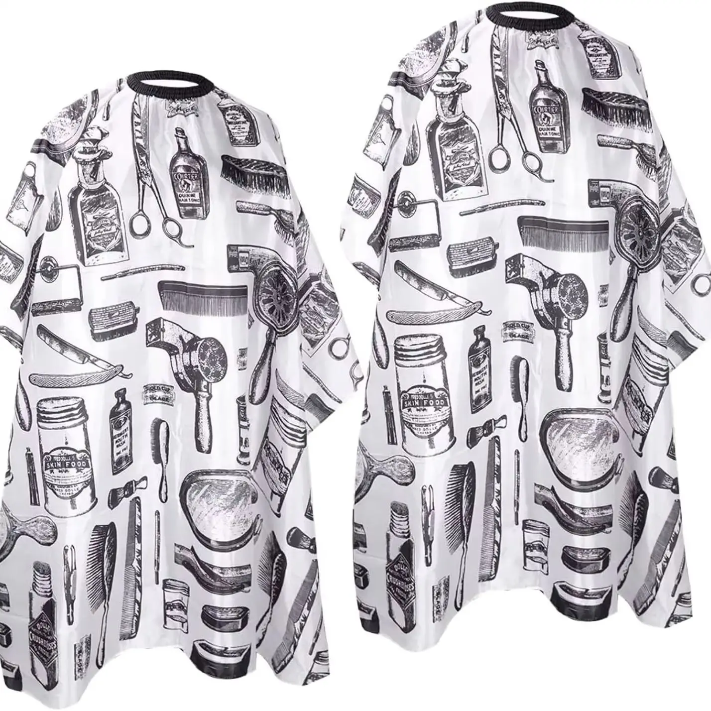 Retro Barber Hair Cutting Apron Tool Print Waterproof Barber Cape Anti Static Hairdressing