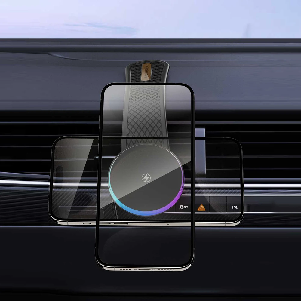 

Magnetic Car Wireless Charger Phone Stand Car Mount Charger 360° Rotation GPS Navigation Bracket for iPhone 15 14 13 12 Pro Max