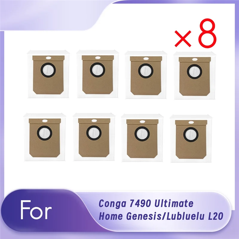 

D9-8 Pcs Dust Bags For Conga 7490 Ultimate Home Genesis/Lubluelu L20 Sweeper Accessories Built To Last And Work Well