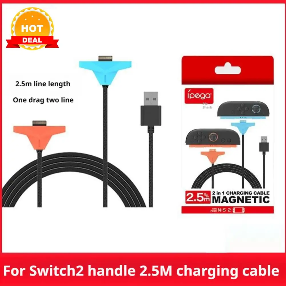 

Charger Cable Charging Cord Accesories For Nintendo 2 Joycon Controller 8.2FT Nylon Braided USB-A Ports Fast Charging