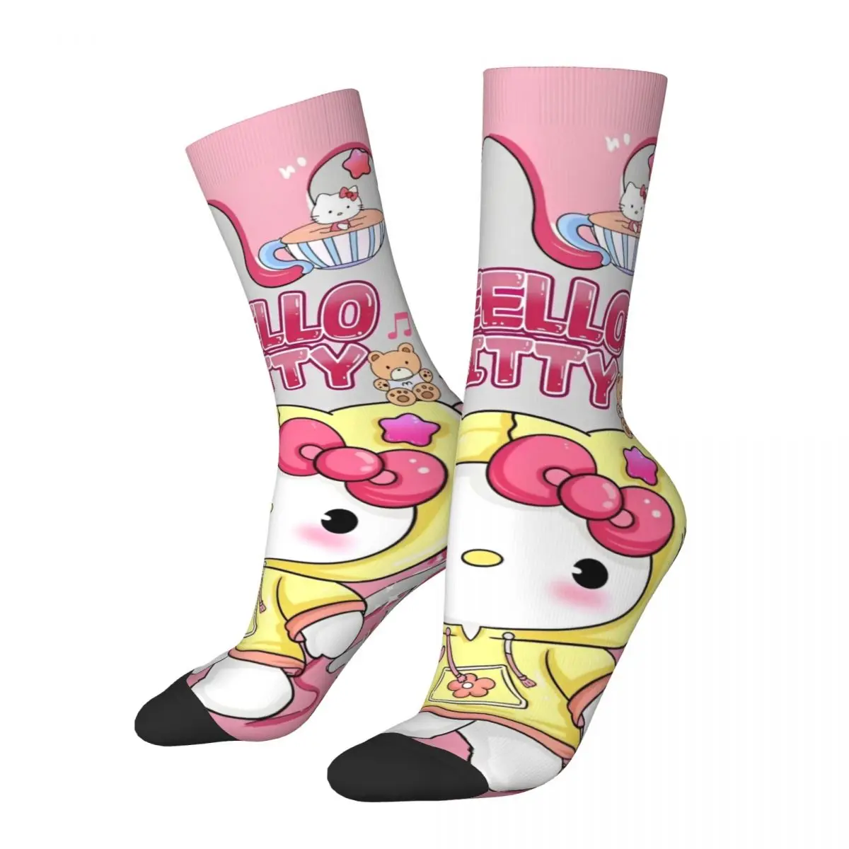 Unisex Kawaii Socks Hello Kitty Accessories Soft Stockings Suit For All Seasons