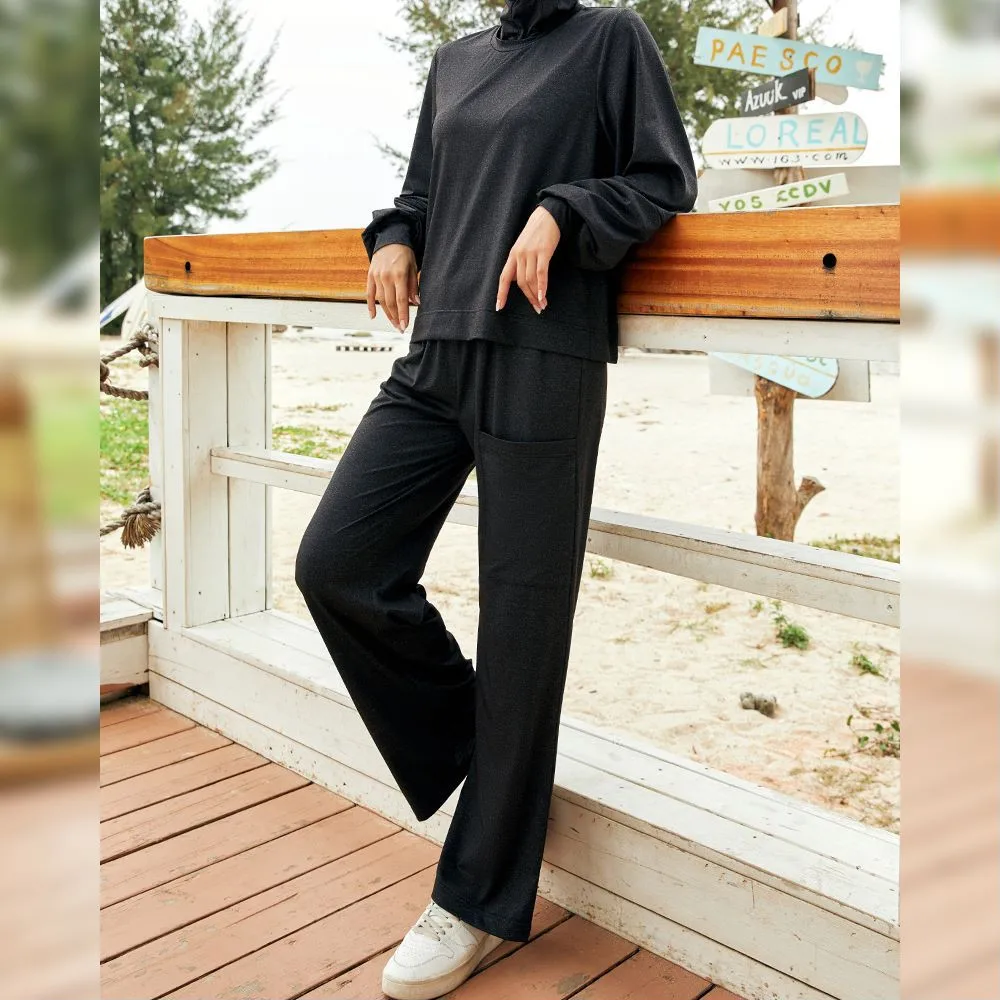 3 Pieces Long Sleeve Solid Plain Full Burkini Muslim Swimwear S-XL Plus Size Hijab Islamic Swimsuit Fashion Turkey Women Cover