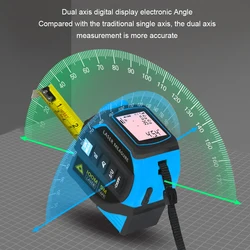 4 In 1 Distance Measuring Tape With 100m Long-distance Infrared Measurement 5m Steel Tape Measure