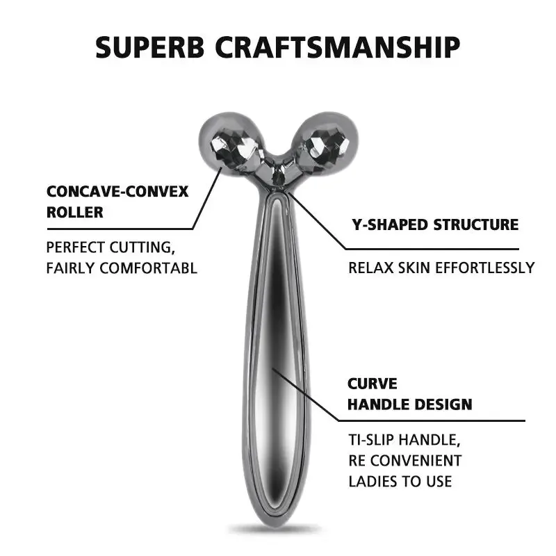 أسطوانة تدليك الوجه ثلاثية الأبعاد على شكل Y 360 درجة °   الدورية شد الوجه ثبات الوجه التخسيس مزيل مدلك الوجه أداة العناية بالبشرة