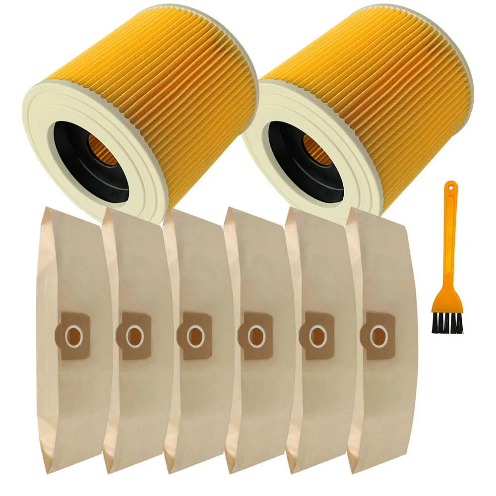 For Karcher WD3 Premium WD3200 WD3300 MV3 A2004 A2054 HEPA Filter Dust Bags