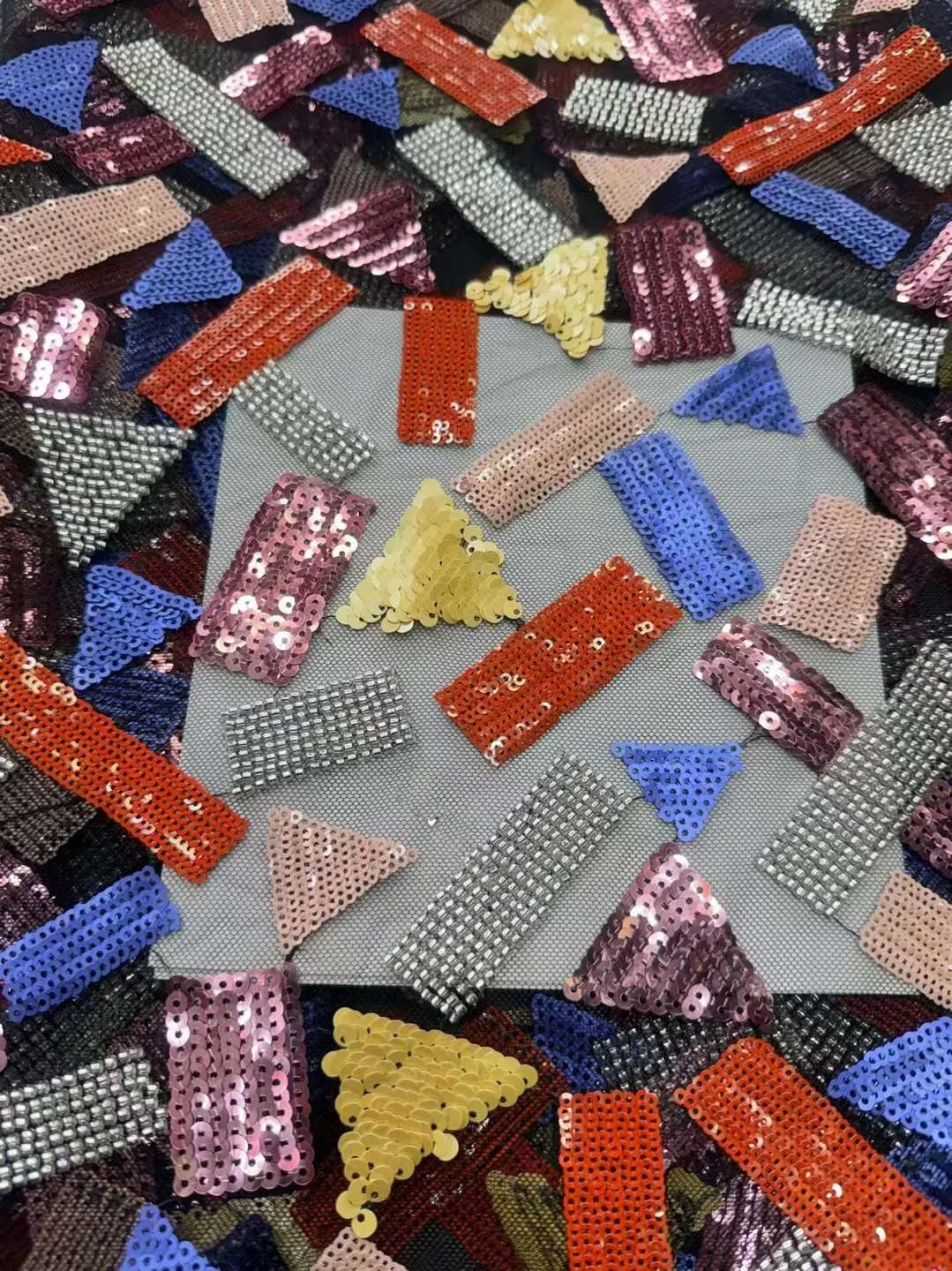 New,Multi-color Beads embroidery French mesh lace/ With Colorful Sequins African lace fabric /Wedding. party gown dress