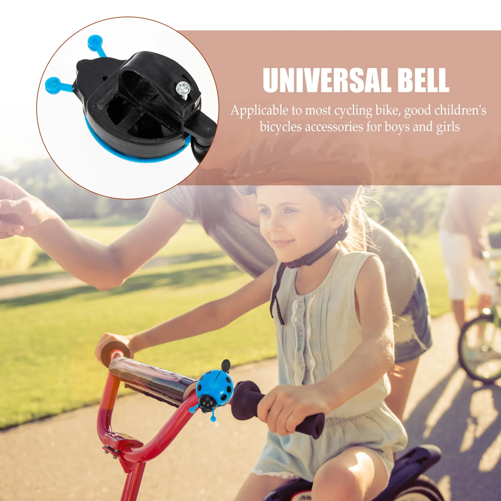 

4Pcs Lovely Ladybug Bike Bells Scooter Accessories Durable Clear Ringtone Cycling Safety Bike Bell Scooter Bell