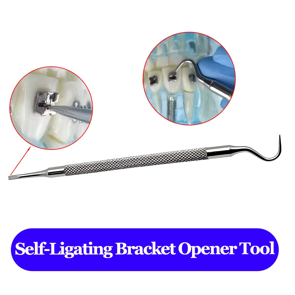 

15Cm Dental Orthodontic Bracket Tool Double Head Stainless Steel Self-Locking Bracket Lock Opener Oral Care dentist Tool