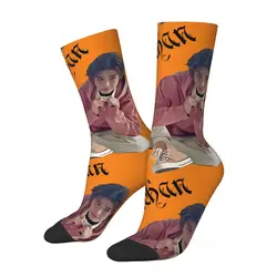 Vintage LEEHAN From BOY DOOR Men's compression Socks Unisex BOYNEXTDOOR Harajuku Pattern Printed Novelty Crew Sock