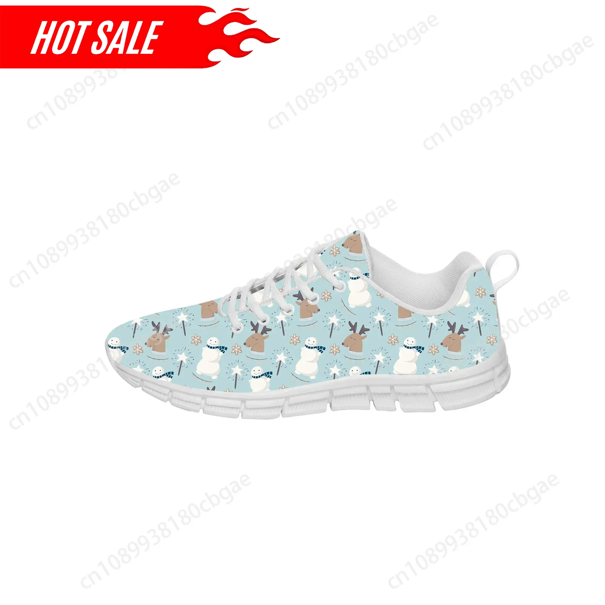 Hot Christmas White Sports Shoes Mens Womens Teenager Sneakers Casual Custom High Quality Couple Shoes White