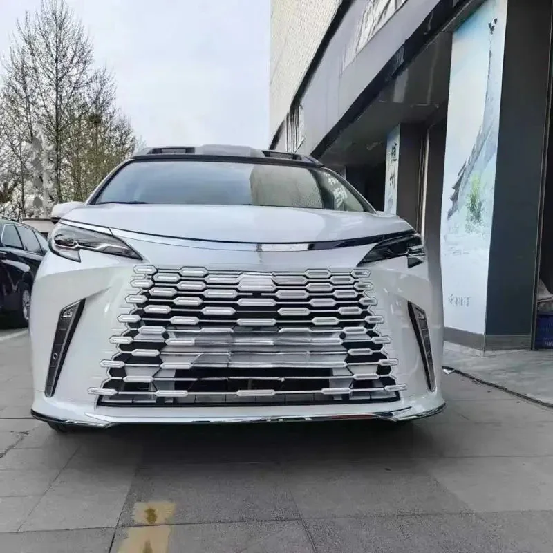 

Auto Body Kit Front Bumper Grilles Rear Lips Sienna 2021 2022 2023 2024 Upgr LM New Style Unpainted Car Exterior Parts