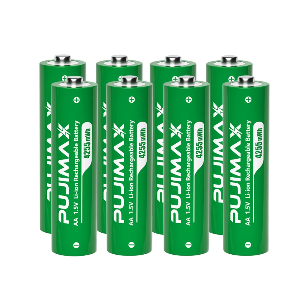 PUJIMAX 4/8/12 Gniazda AA 4255mWh Inteligentny Moduł Ładujący Baterii Litowych 1.5V Zestaw Ładowarki Akumulatorów Dużej Pojemności — zdjęcie produktu 4