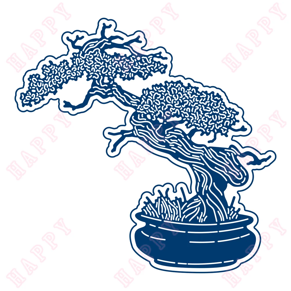 

2022 New Metal Cutting Dies The Art of Bonsai Die Set DIY Craft Making Greeting Card Scrapbooking Decoration Embossing Template