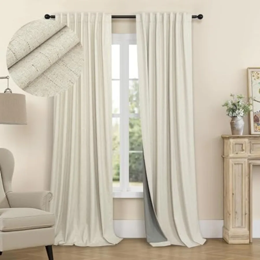 

Closet Curtains for Open Closet Doors Sliding Panels Burg 78 Inch Length out Curtain for Living Room Window Viral Moody Light B