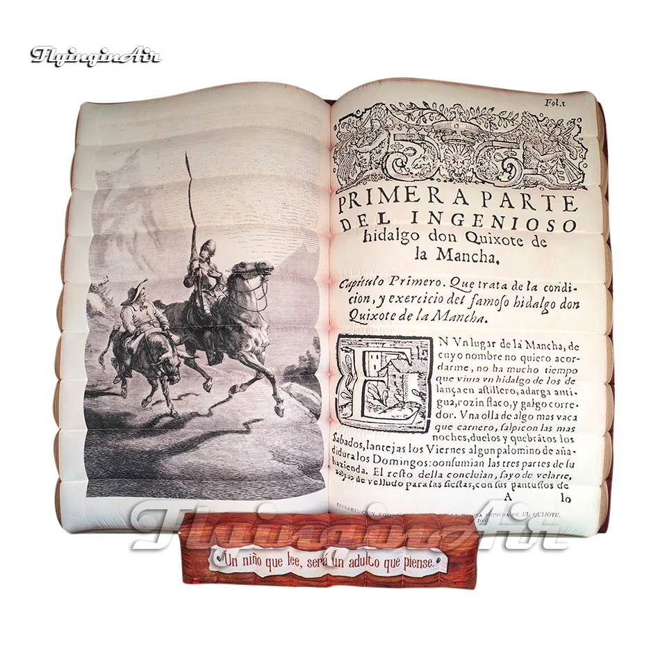 Amazing Large Inflatable Book Replica Don Quixote Spanish Novel Work For Event Show