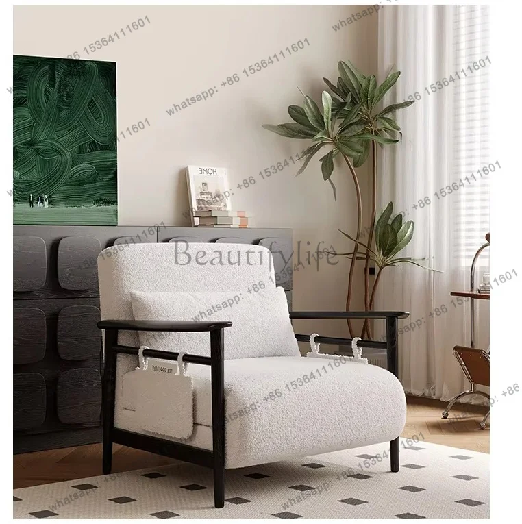 PG  sofa bed, solid wood living room foldable dual-purpose single sofa multi-functional small apartment home accessories