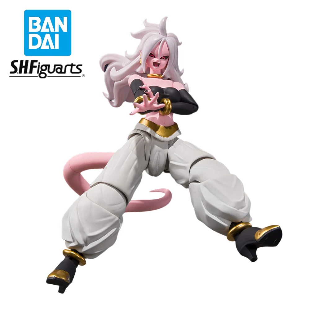 

In Stock Dragon Ball Bandai Genuine S.H.Figuarts Android No. 21 Female 18CM Action Figure Battle Collectible Boxed Doll Toys