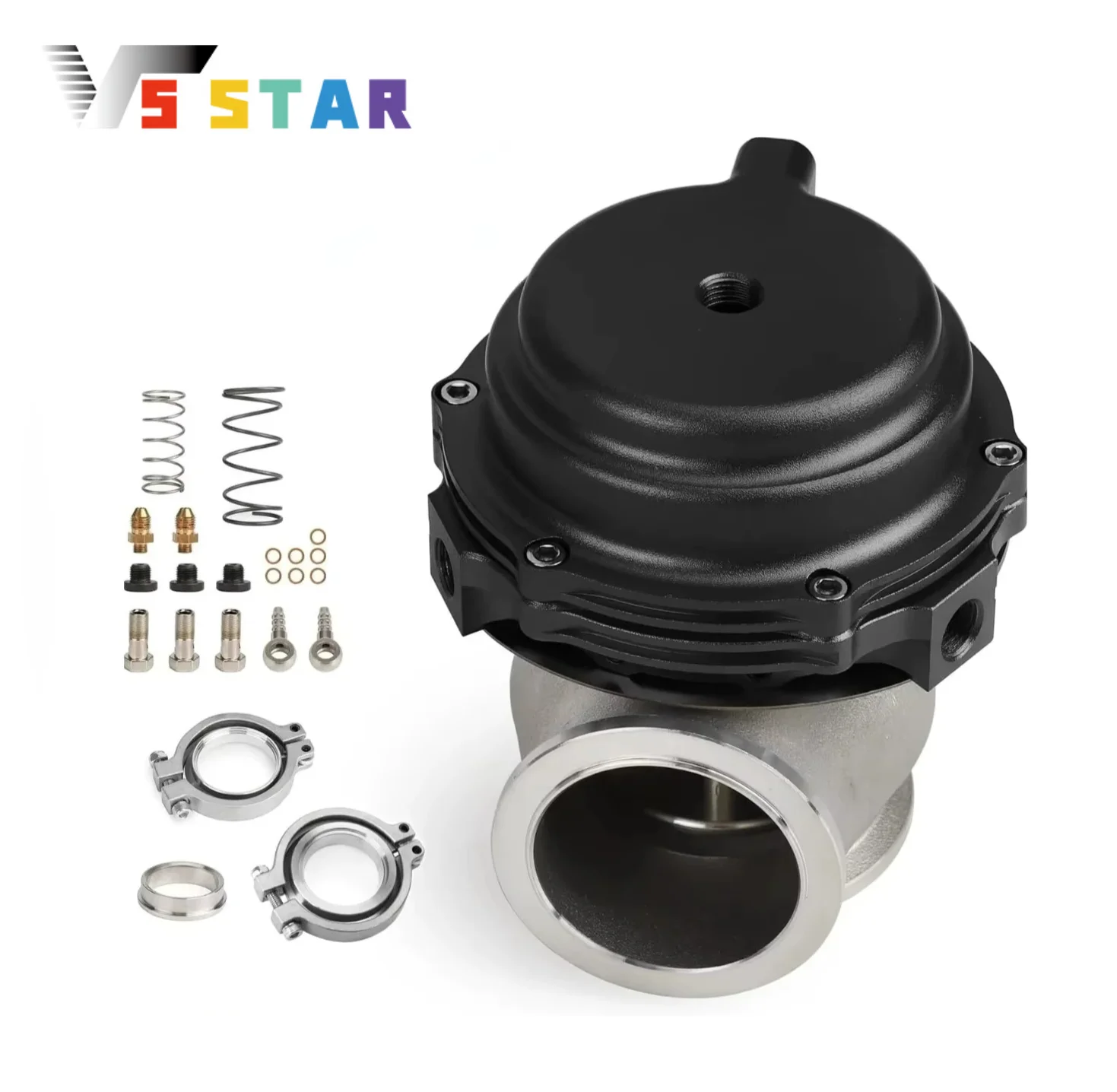 

Universal 44MM High Quality Wastegate External Turbo with TIAL V-Band Flange Spring MV-R 14PSI Black