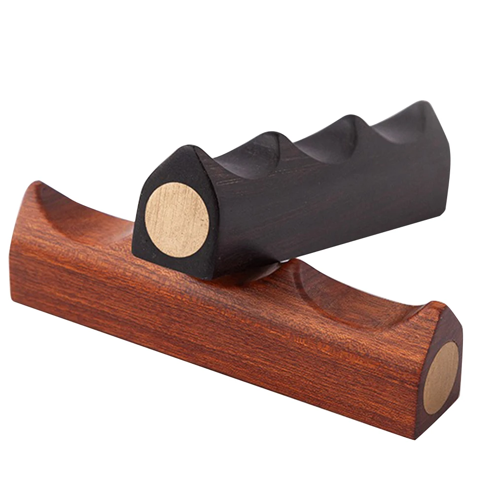 

2pcs Wooden Holder For Calligraphy Paint Brushes Sandalwood Ceramic Pen Stand Large Pen Holder Calligraphy Rack Chinese Brush