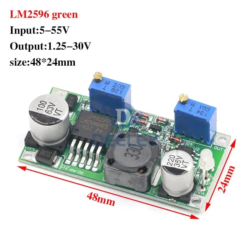 DC-DC LM2596HV adjustable step-down power module constant current and constant voltage lithium polymer battery charging