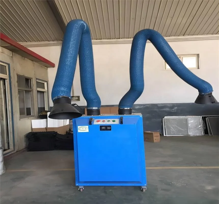 Welding Smoking Collector Machine Welding Fume Purifier Industrial Single / Tow Arm view 3