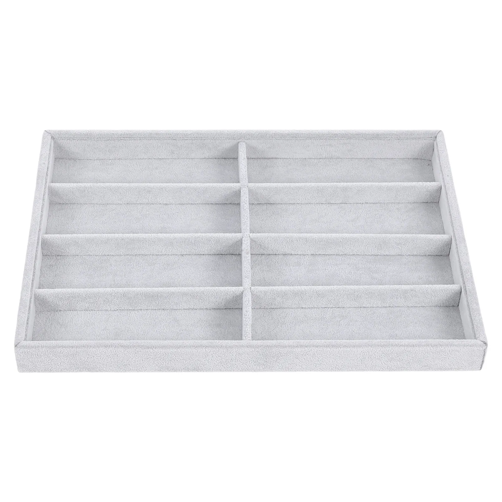 

8-Grid Stylish Jewelry Storage Tray for Sunglasses Rings Bracelets Necklaces Compact Portable Elegant Home Office Retail Display