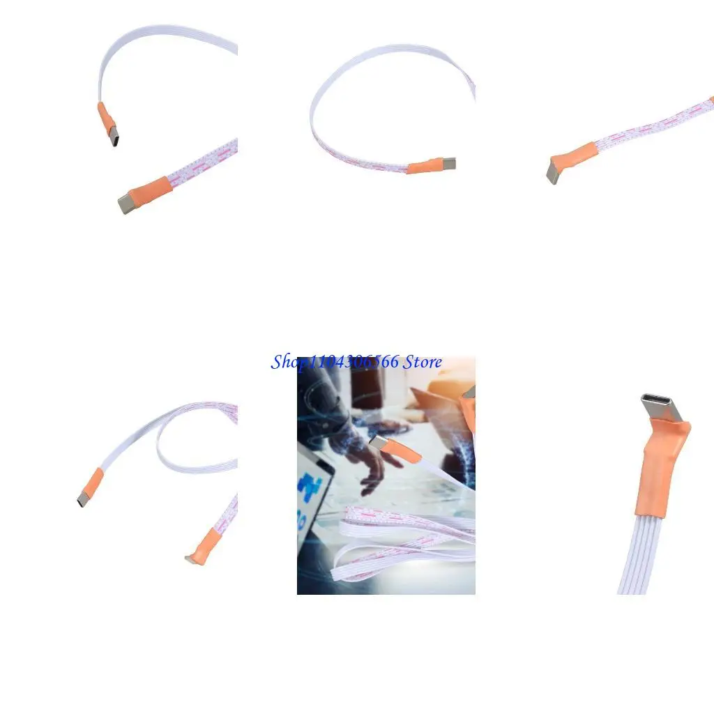 

02DD Гибкий плоский USB C Зарядная шнур для плотного пространства для устройств FPV установки