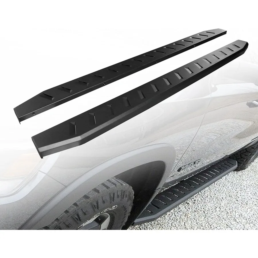 

6-дюймовые черные подножки на заказ, подходят для Dodge Ram 1500 Crew Cab 20192025, сверхмощные боковые ступеньки с кузовной панелью-качалки