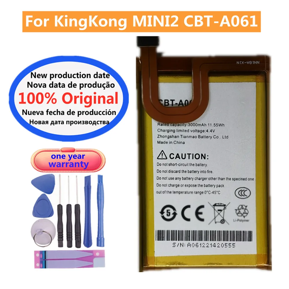 

Новая 100% оригинальная батарея для телефона Cubot Kingkong mini 2 mini 2 Pro, 3000 мАч CBT-A061