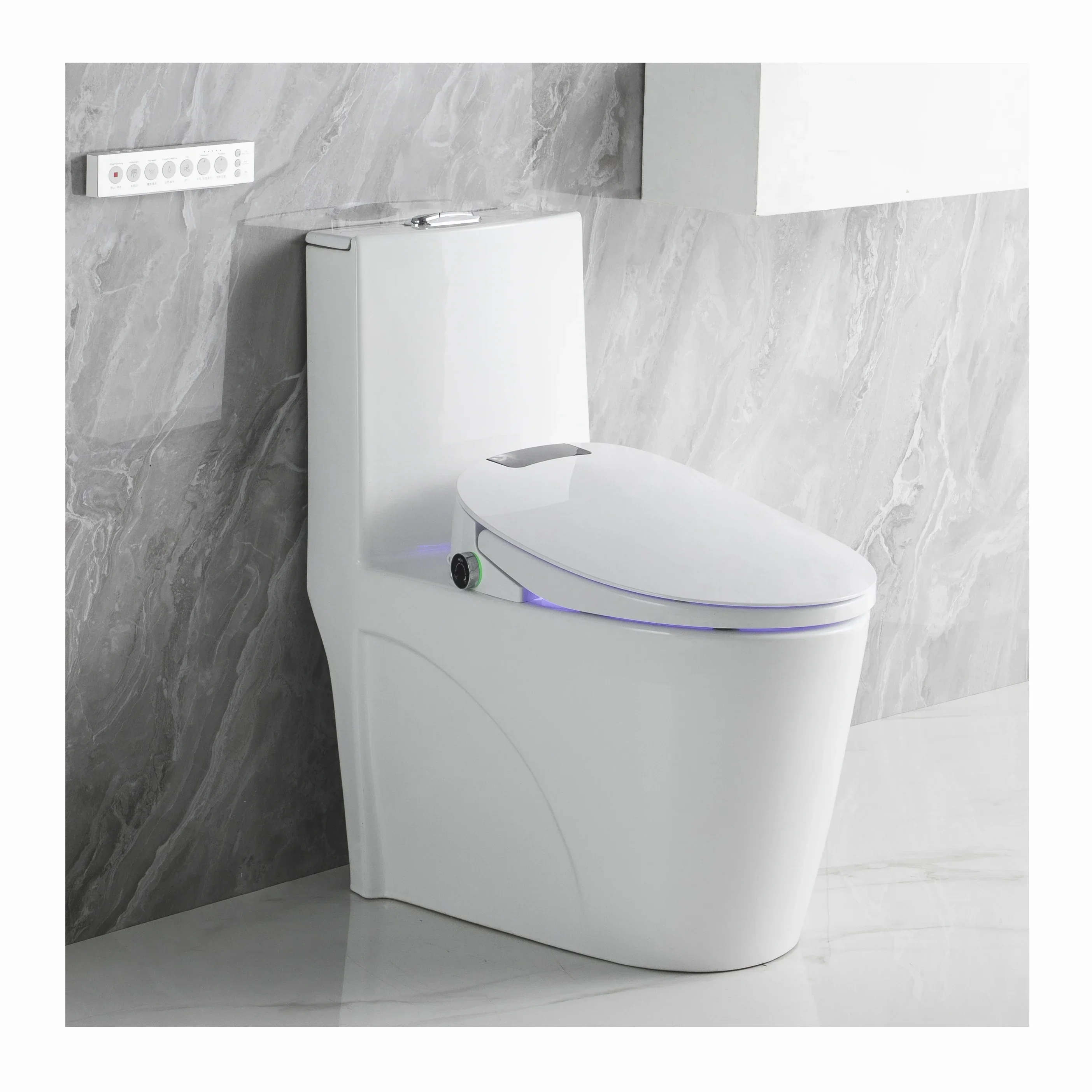 High End Intelligent Flushing Toilet Seat Remote Control Washing Electric Bidet Seat Bathroom Electric Toilet Seat Cover