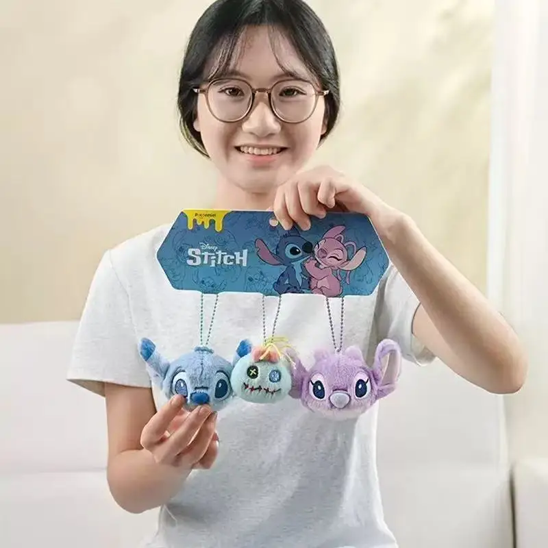 

Cartoon Genuine Stitch Angie Strange Cute Combination Plush Key Chain Doll Doll Couple Bag Ornaments Gift