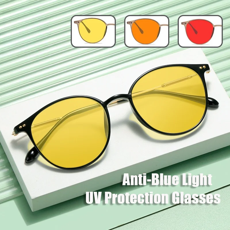 

Driving Anti-Glare Night Vision Glasses Orange and Red Lenses Blue Light Blocking Glasses Unisex UV Protection Eyewear