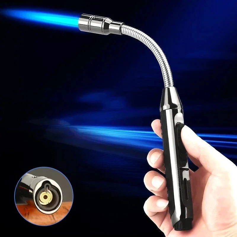 

Torch Turbo Lighter Cigar Smoking Lighters Super Long BBQ Kitchen Cooking Gas Lighter Metal Cigarette Lighters Gadgets for Men