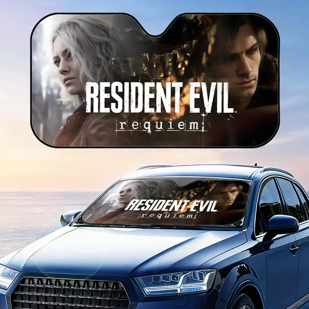 

Солнцезащитный козырек R-Resident Evil Requiem, складной, для лобового стекла автомобиля, защита от ультрафиолета, отражающий, теплоизоляционный, многоразовый чехол