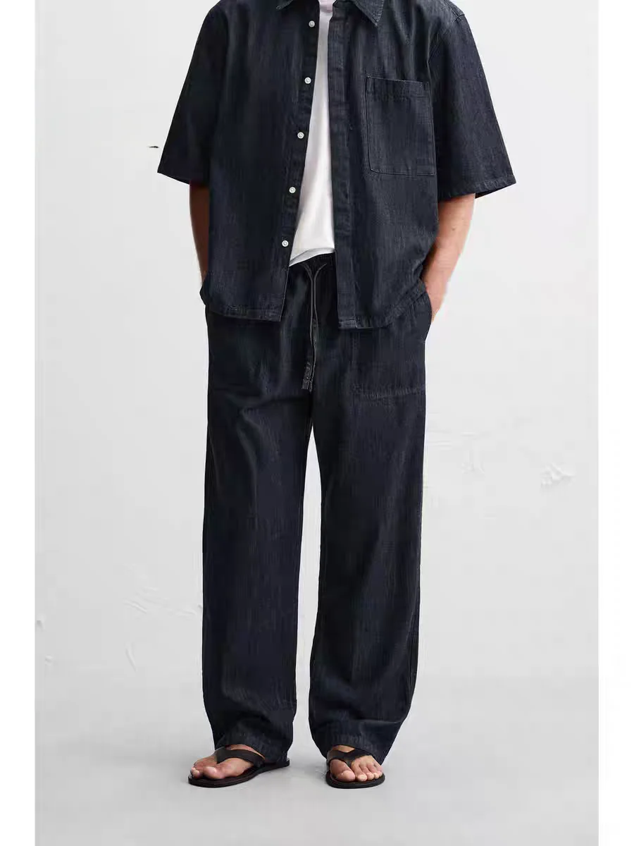 

New Arrival Men's Cotton Denim Running Pants Loose Fit Casual Sle Comfortable Breathable Youthful Trend Autumn Collection