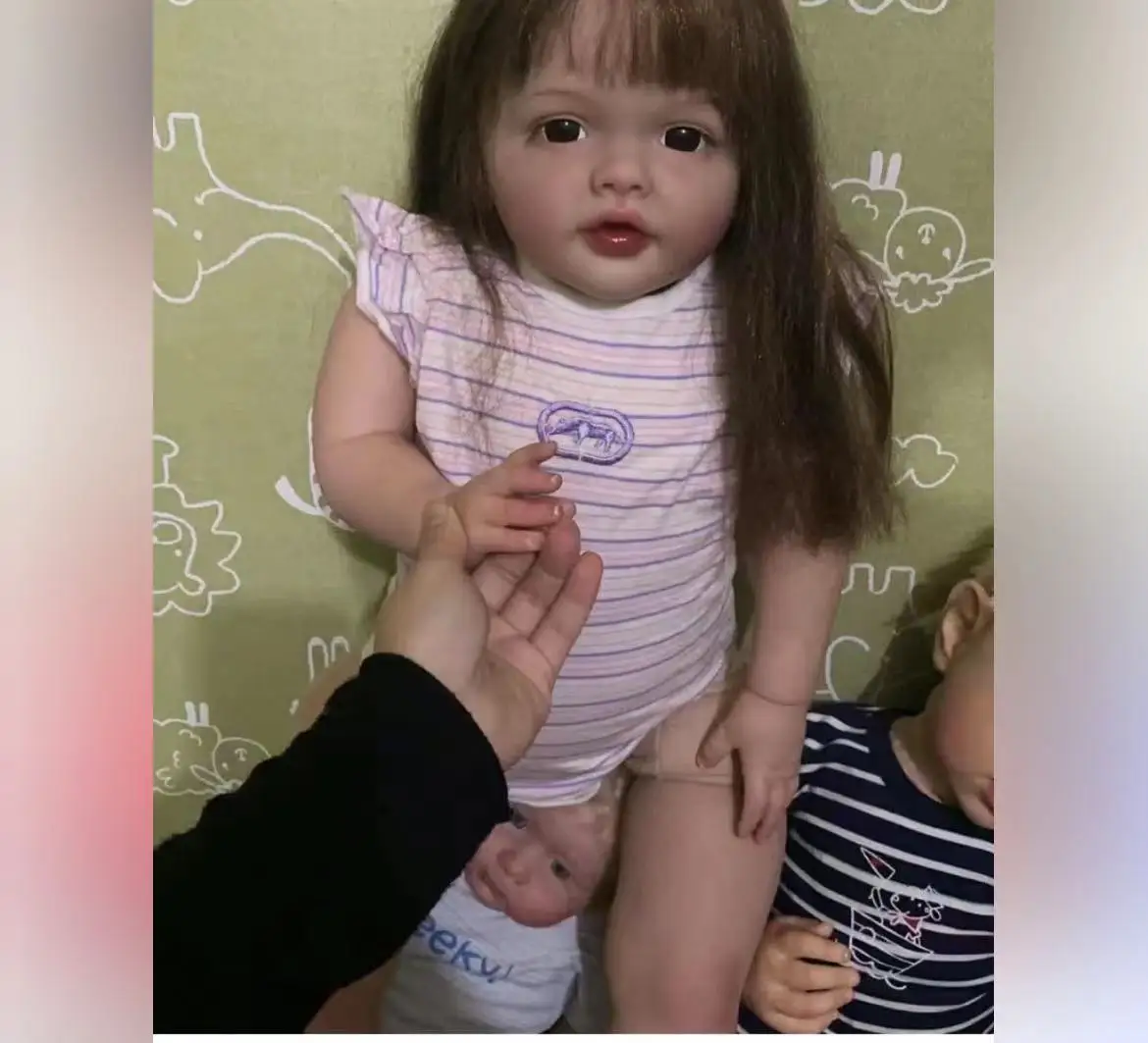 

Artist Made 27inch Reborn Baby Standing Huge Girl Betty With Hand-Rooted Hair Already Finished Doll