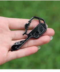 24 in 1 Multifunction key tool combination stainless steel pendant mini portable keychain outdoor Tools bicycle screw wrench