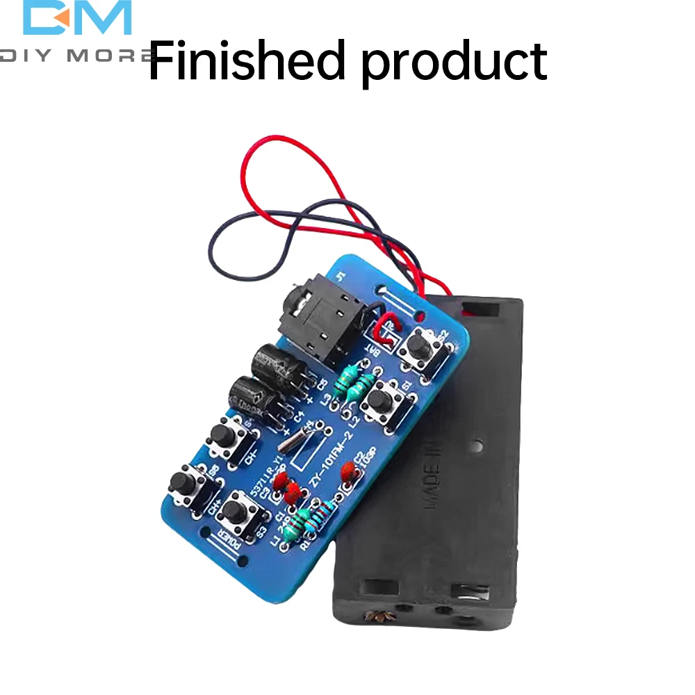 Kit diy de rádio fm, 76-108mhz, controle de volume de frequência ajustável com interruptor de alimentação, kit de prática de solda, habilidade de soldagem eletrônica