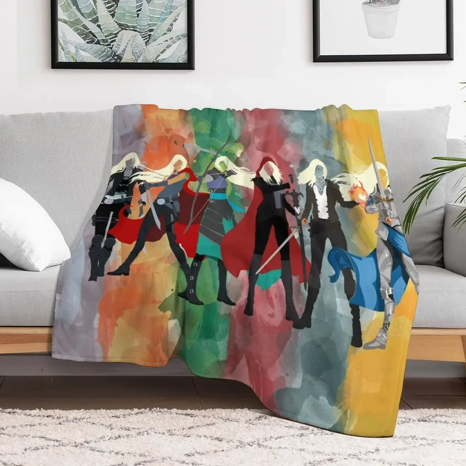 

Throne of Glass Series Watercolor Throw Blanket for babies Quilt Blankets