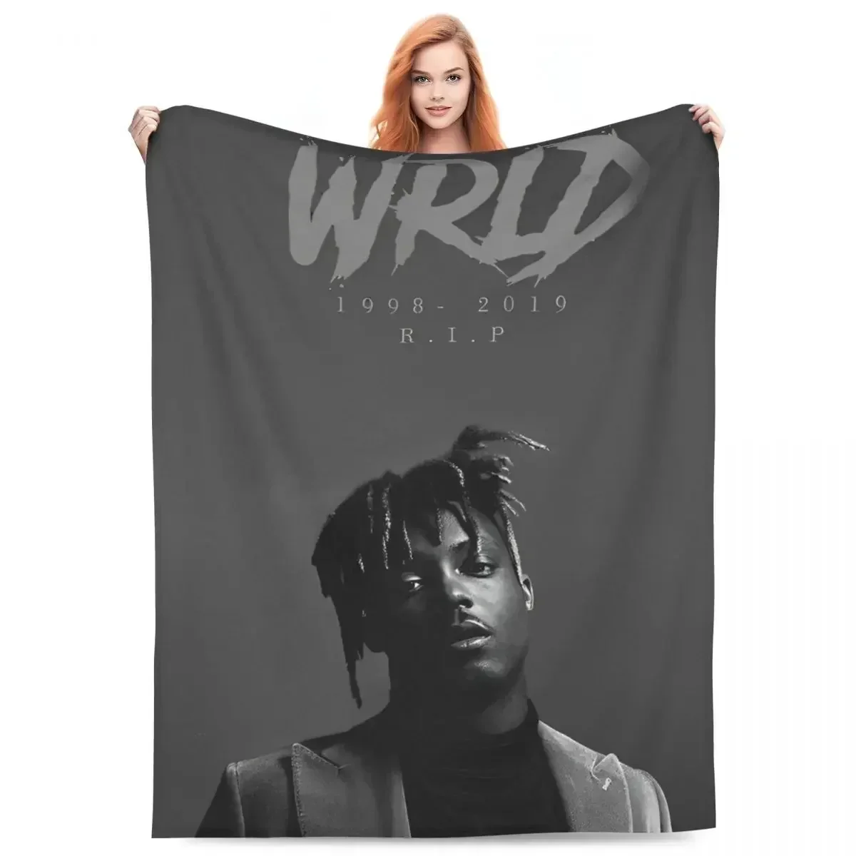 

Juice Music Wrld Flannel Blanket The Party Never Ends xcm Plush Throw for Sofa Home Hotel