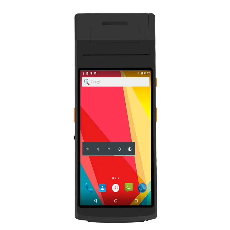 TS-501 5.5 Polegada inventário suporta android 7.0 recibo código de barras impressão digital portátil 58mm impressora térmica à prova dwaterproof água