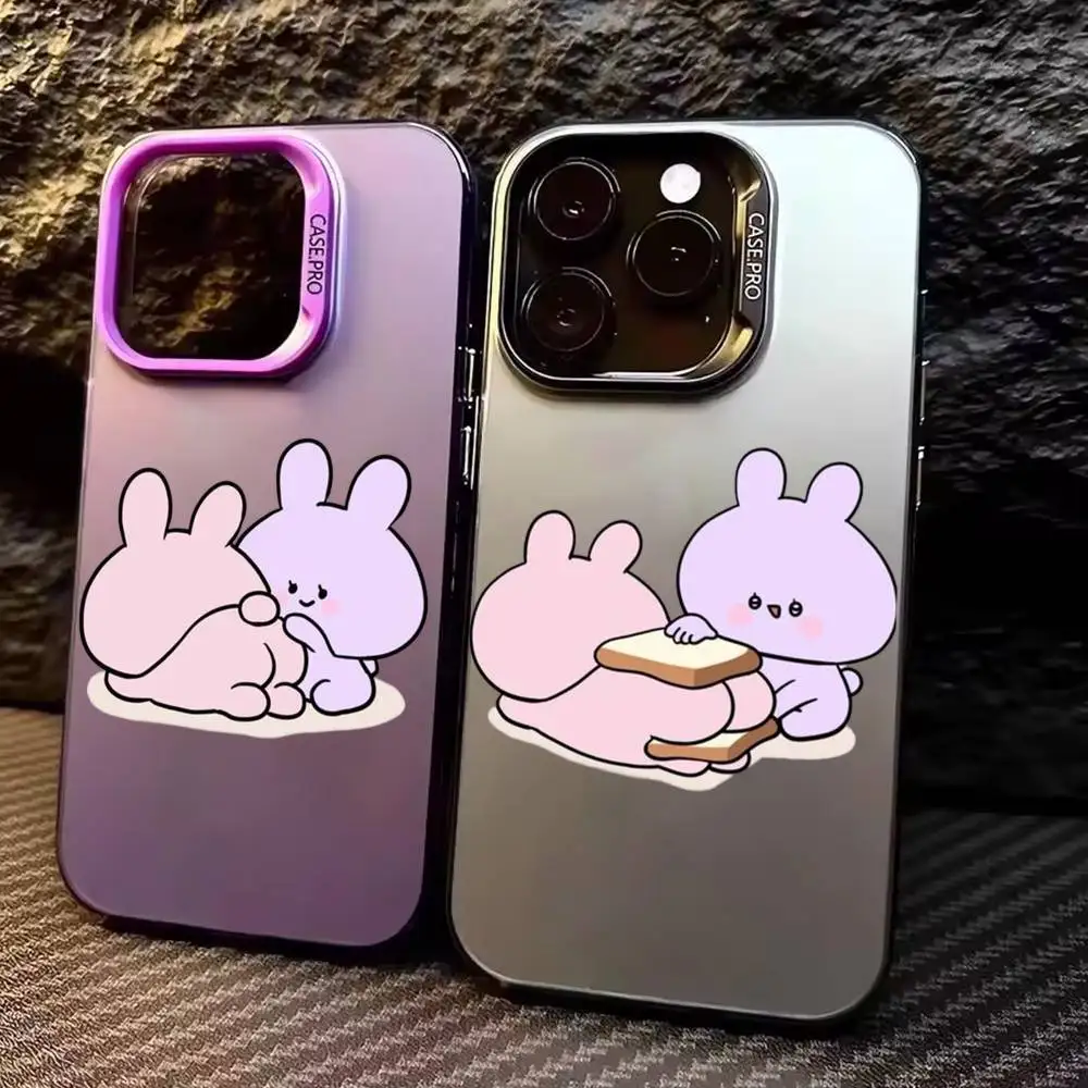 

Чехол C-Cute A-Asamimichan для iPhone 17, 16, 15, 14, 13, 12, 11 Plus, Pro Max, цветной, с серебряным покрытием внутри