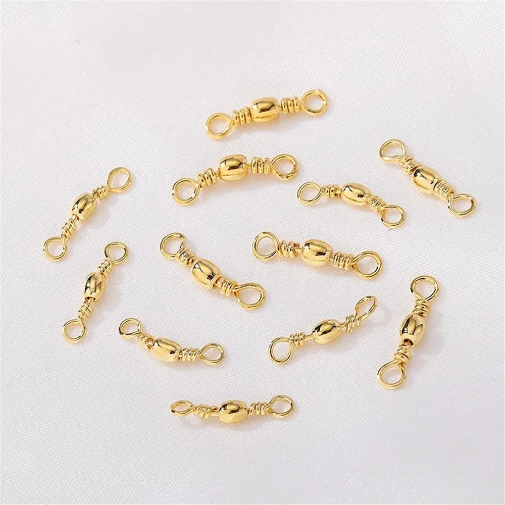 

14K Gold-plated Fishing Gear 8-knot Diy Handmade Bracelet Necklace Connection Buckle Jewelry Material Accessories L350